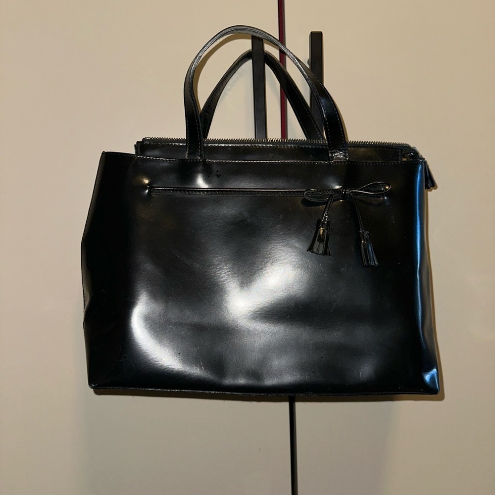 Anya Hindmarch Vintage Structured Black Top Handle bag Y2K - Picture 12 of 12